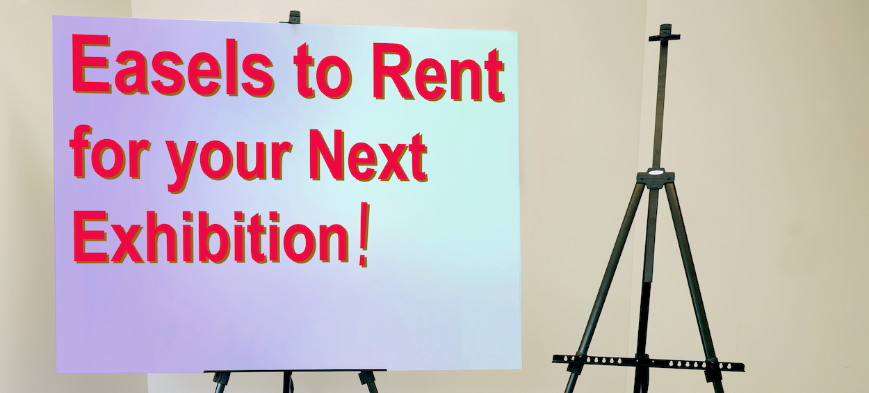 Easels to rent for your next exhibition!
